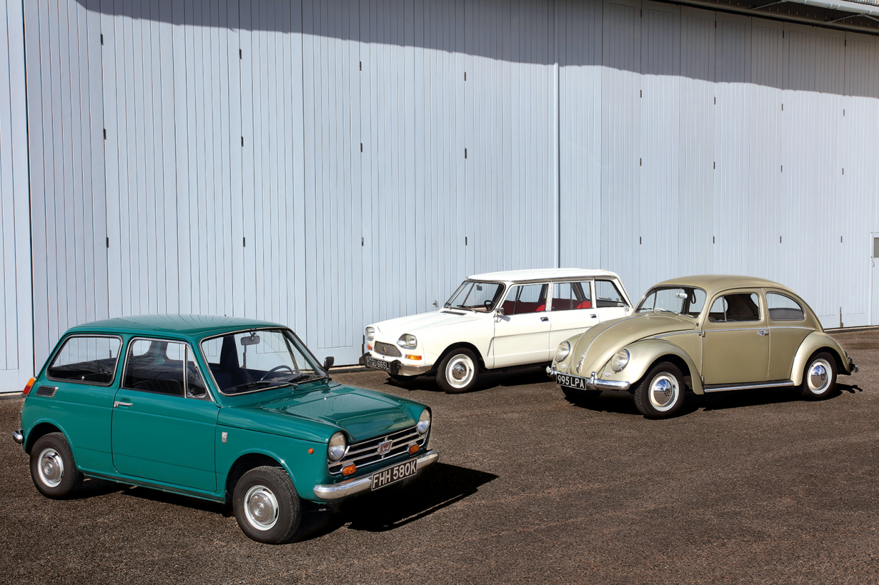 Love is in the air: Honda N360, Citroën Ami 8 and Volkswagen